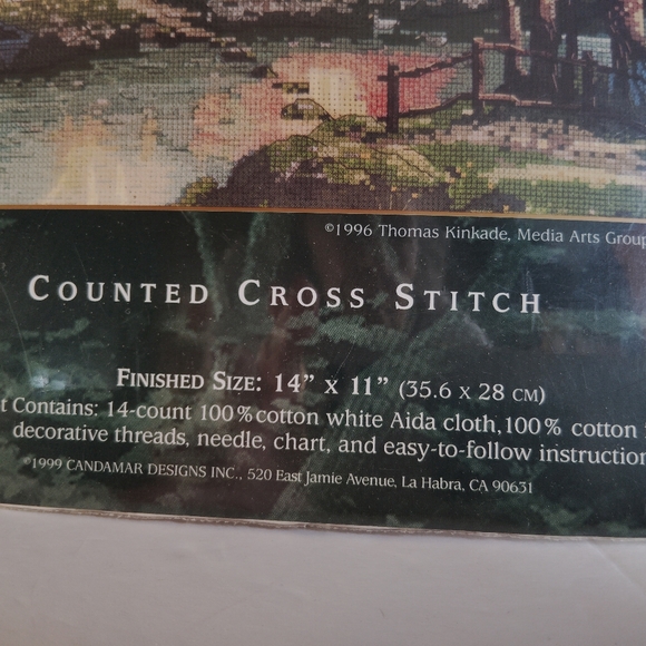 Thomas Kinkade Painter of Light - Stepping Stone Cottage Counted Cross Stitch - Picture 4 of 5